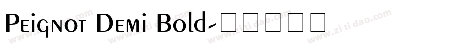 Peignot Demi Bold字体转换